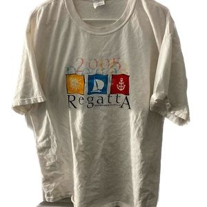 Vintage Cleveland Regatta T-Shirt, Gildan Ultra, Men's XL, White
